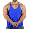Men's Basic Solid Color Cotton Tank Tops Sleeveless Y-Back Vest Gym Muscle Training Athletic Workout Undershirt Activewear