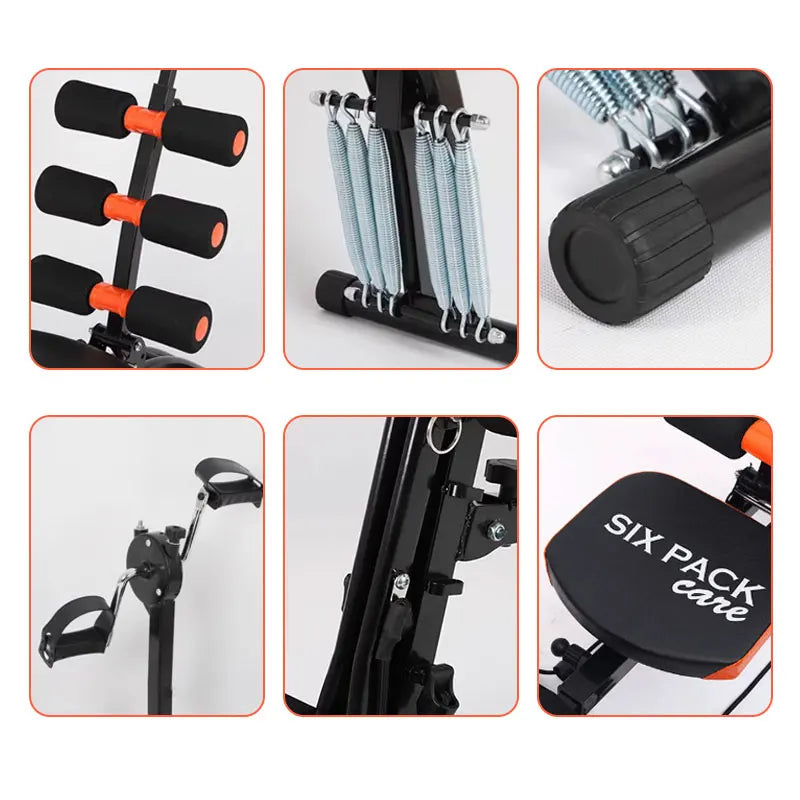 Foldable abdominal exercise bench，Adjustable sit-up machine with leg locking device Home gym core trainer, for training abdomina