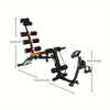 Foldable abdominal exercise bench，Adjustable sit-up machine with leg locking device Home gym core trainer, for training abdomina