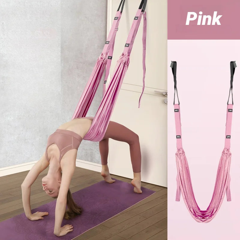 Adjustable Aerial Yoga Strap Pull Rope Women Hammock Stretch Leg Splits Trainer