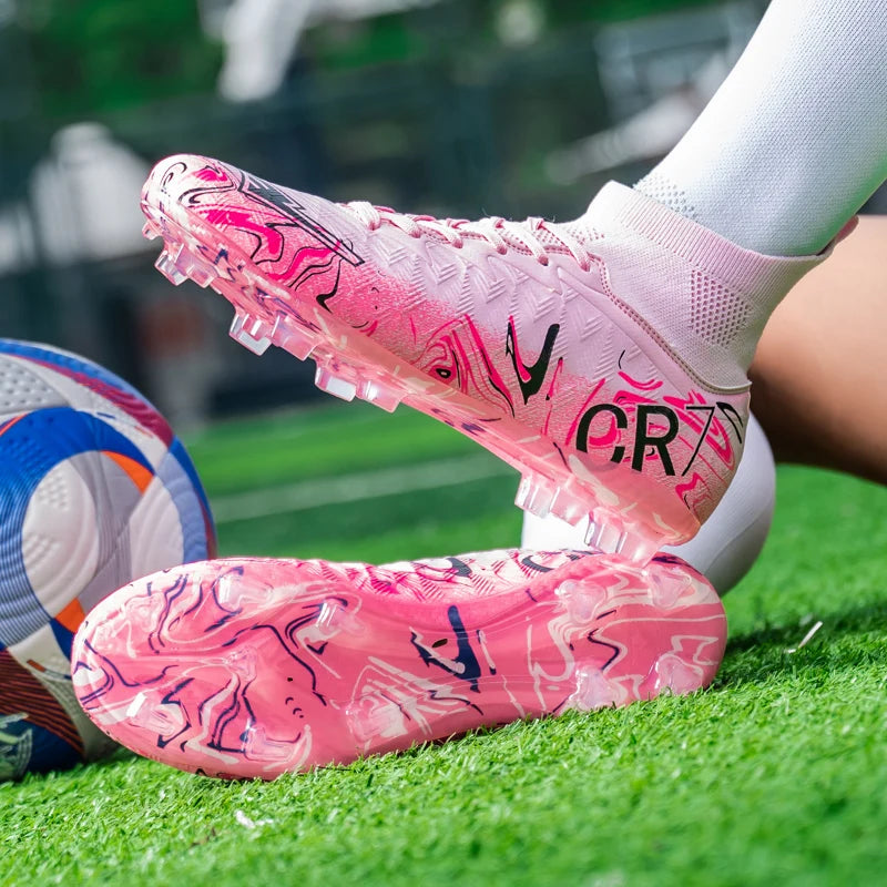 2026 New Low Top Student Football Shoes with Long And Broken Pins for Training And Matches CR7 Professional Youth Sports Shoes