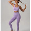 Seamless Yoga Set Women Beauty Back Sports Bra+ Hip Lifting Leggings