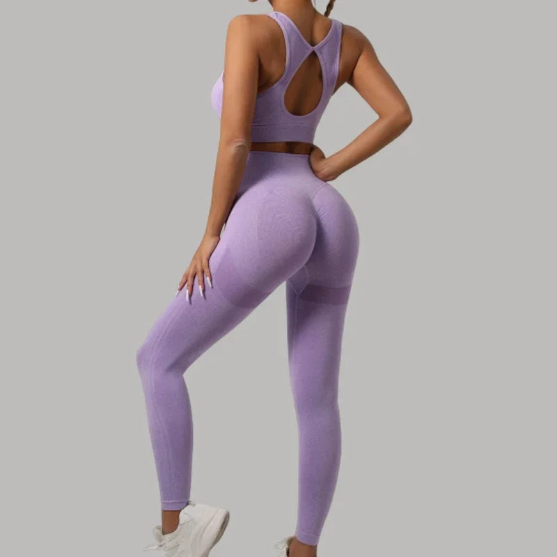 2pcs Sport Sets Women Gym, Push Up Yoga Pants