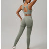 Seamless Yoga Set Women Beauty Back Sports Bra+ Hip Lifting Leggings