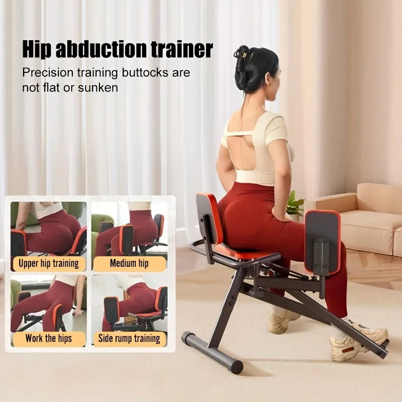 Home hip and thigh exercise equipment, adjustable resistance, leg abduction machine, hip trainer, comes with 2 resistance ropes