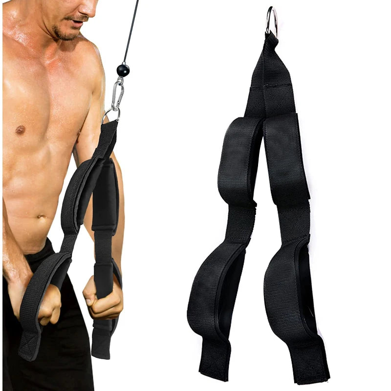 Tricep Rope Cable Attachment,Triceps Extension Straps, Gym Equipment, Two Length in One,Multi-Workout Rope Tricep Gym/Home Use
