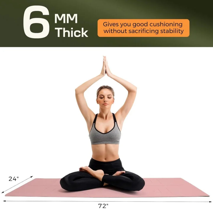 Eco-friendly, 6mm Thick, Pilates, Fitness and Exercise