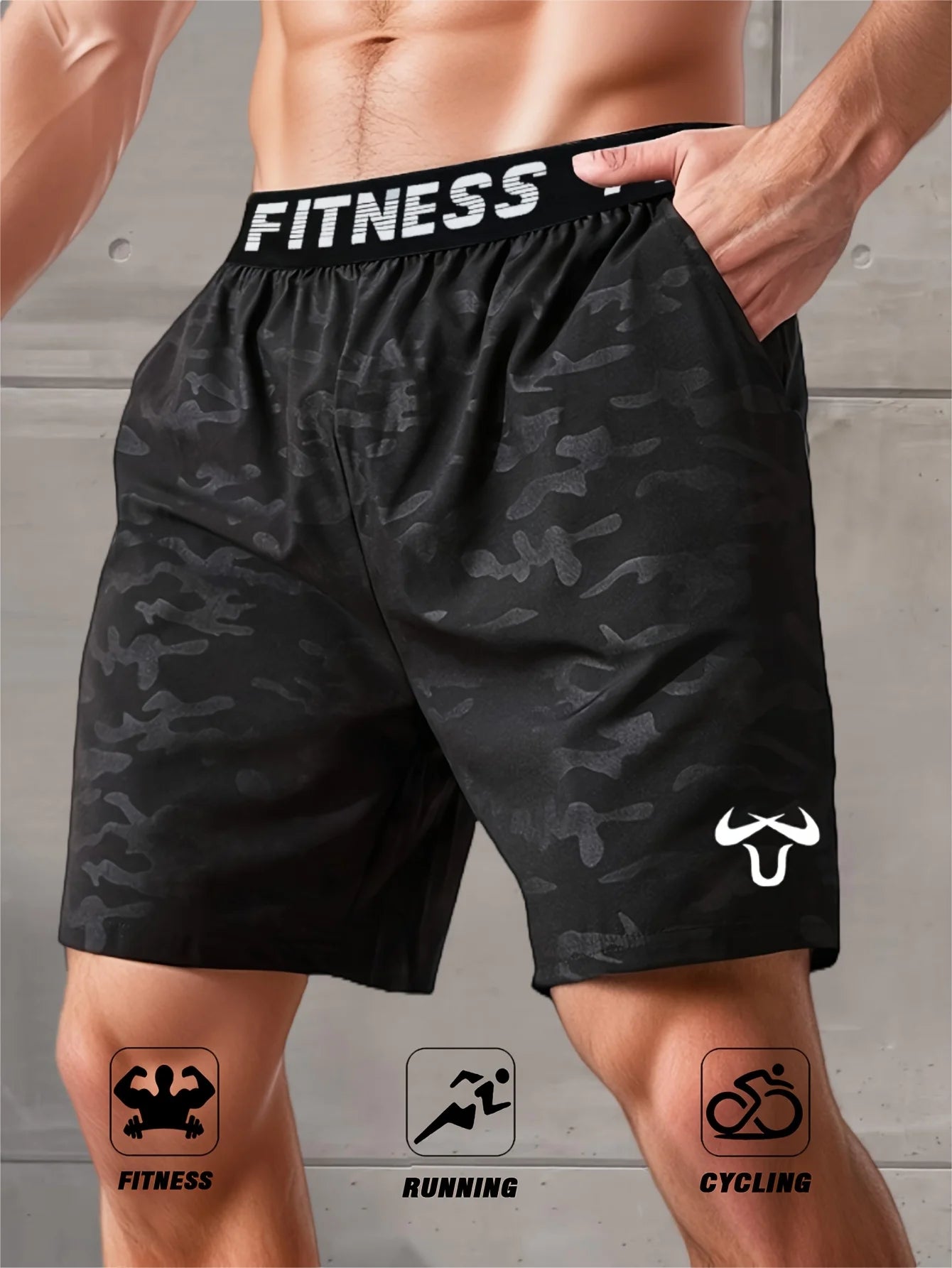 Men's sports shorts, quick drying training shorts