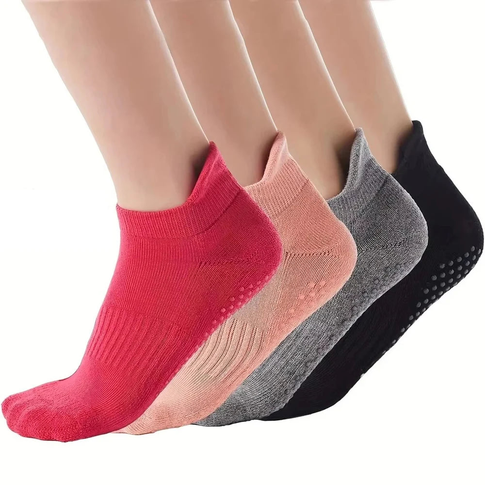 3 Pairs Women Breathable Yoga Socks Silicone Non-Slip Pilates Socks for Women