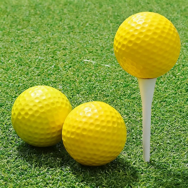 2~10pcs Golf Balls Yellow PU Foam Sponge Elastic Indoor Outdoor Practice Training Durable for Sports Accessories TMZ