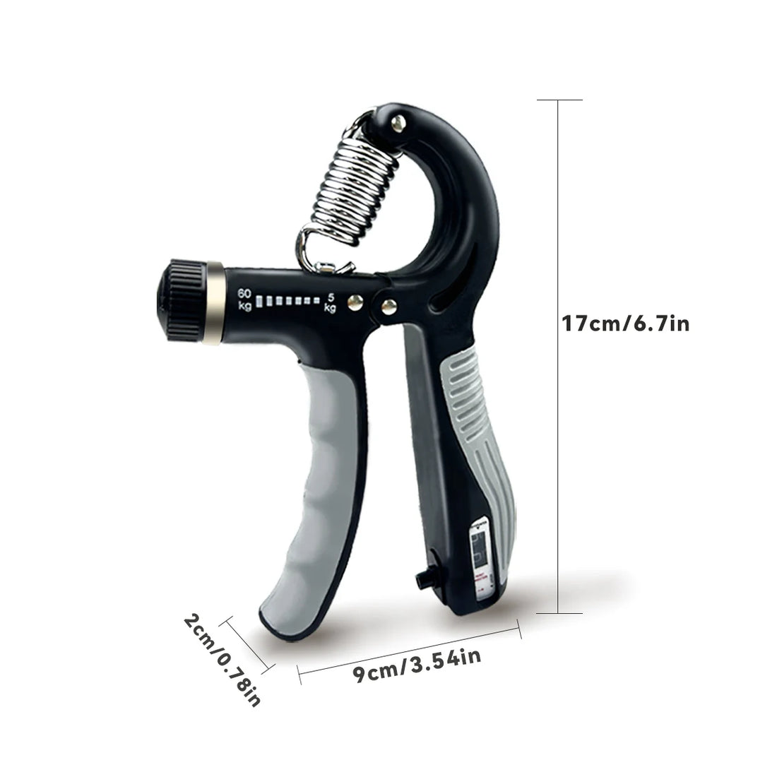 Grip Strength Trainer Adjustable Hand Grip Strengthener 11-132 Lbs (5-60Kg) Gym Rehab Forearm Trainer