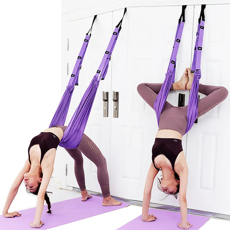 Adjustable Aerial Yoga Strap Pull Rope Women Hammock Stretch Leg Splits Trainer