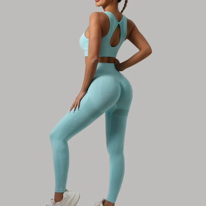 2pcs Sport Sets Women Gym, Push Up Yoga Pants