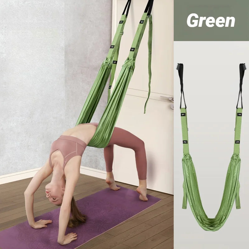 Adjustable Aerial Yoga Strap Pull Rope Women Hammock Stretch Leg Splits Trainer