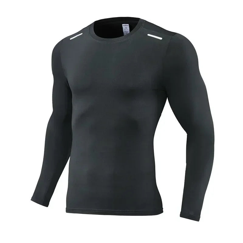 Long Sleeve T-shirt Fitness Basketball Running Tight Men Spandex Bodybuilding Sports Shirt Gym Training Compression Sport Top