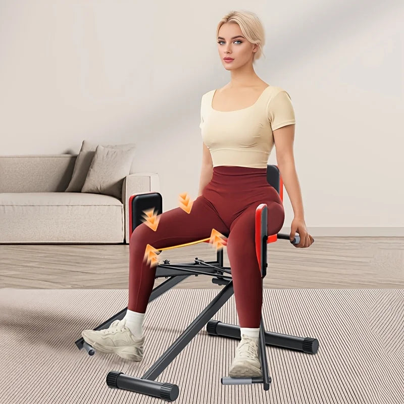 Home hip and thigh exercise equipment, adjustable resistance, leg abduction machine, hip trainer, comes with 2 resistance ropes