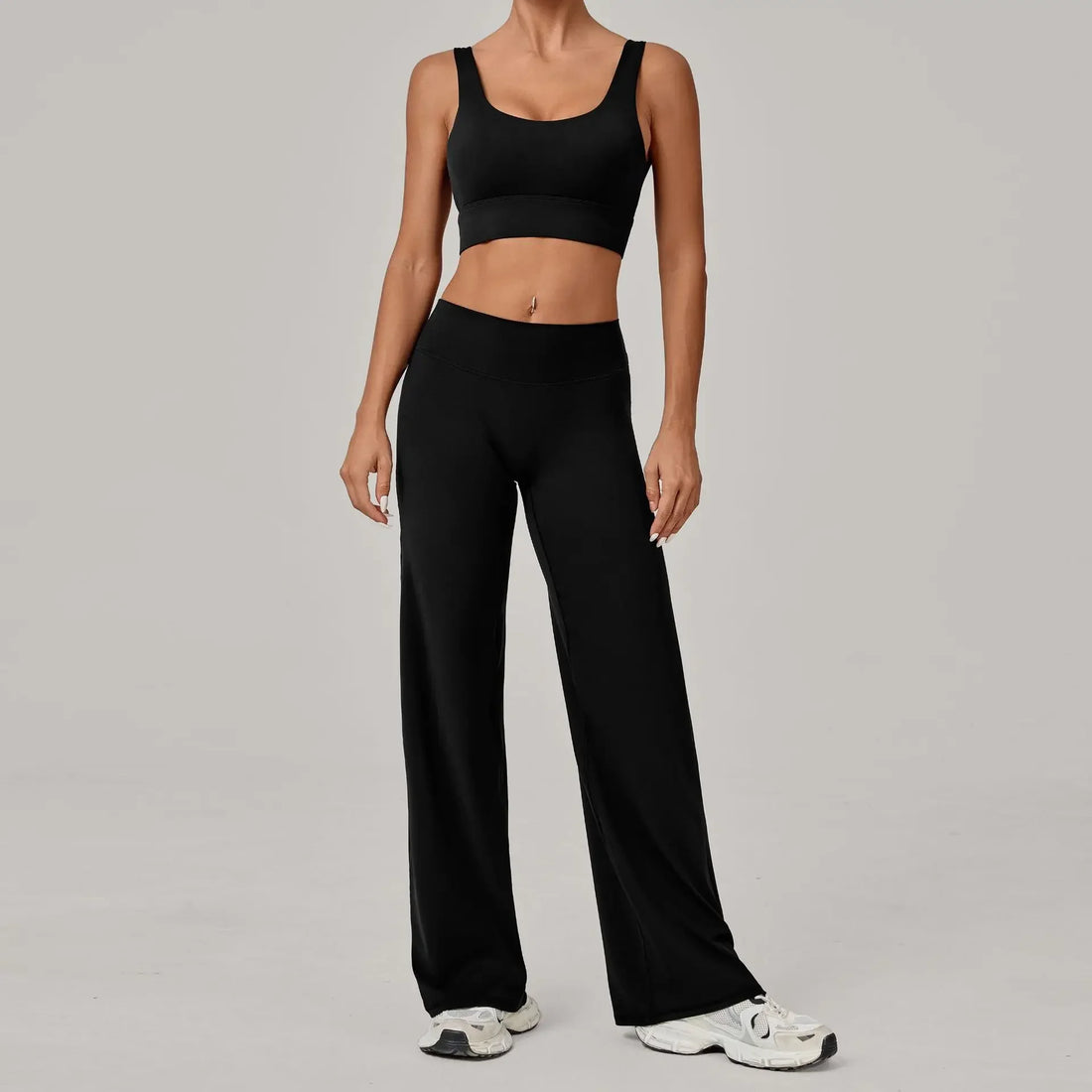 Women's Seamless Yoga Set Slim Fit Bra Wide-leg Pants