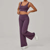 Women's Seamless Yoga Set Slim Fit Bra Wide-leg Pants