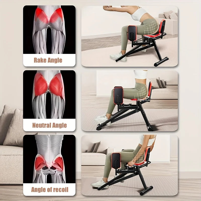 Home hip and thigh exercise equipment, adjustable resistance, leg abduction machine, hip trainer, comes with 2 resistance ropes