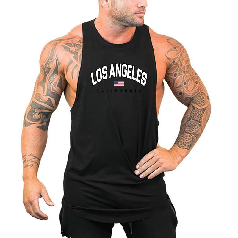 Mens Bodybuilding Tank Tops Casual Sleeveless Fitness Muscle Shirt