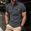 Men's Fitness casual Sport T-shirt Gym Running Exercise Elastic short sleeve Polo Sweatshirt lapel  neck Tops men Tight T-shirt
