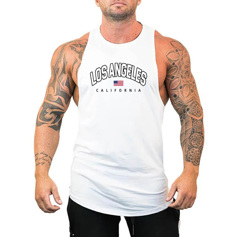 Mens Bodybuilding Tank Tops Casual Sleeveless Fitness Muscle Shirt