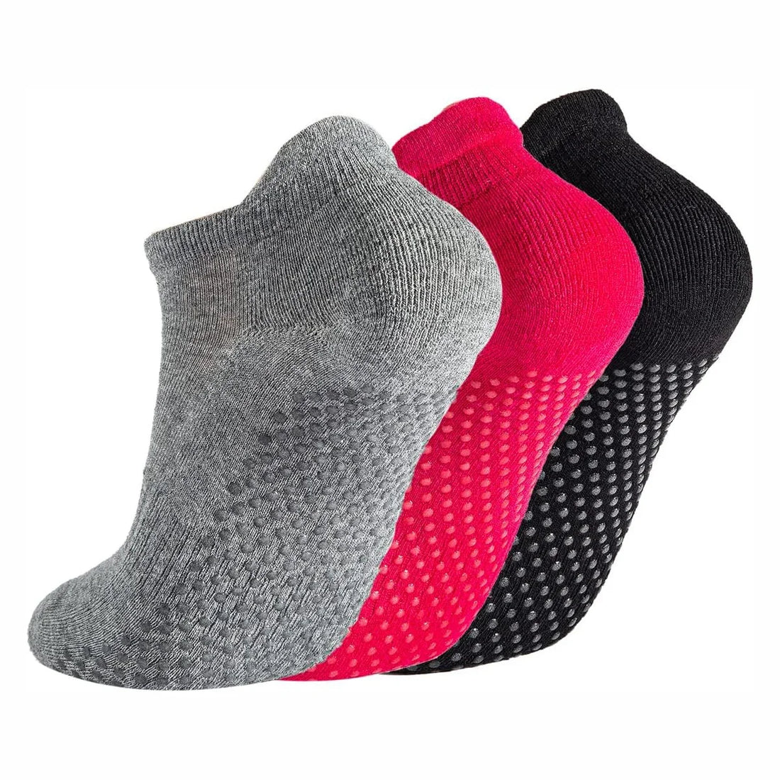 3 Pairs Women Breathable Yoga Socks Silicone Non-Slip Pilates Socks for Women