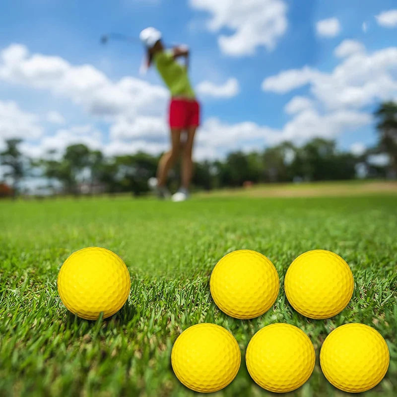 2~10pcs Golf Balls Yellow PU Foam Sponge Elastic Indoor Outdoor Practice Training Durable for Sports Accessories TMZ