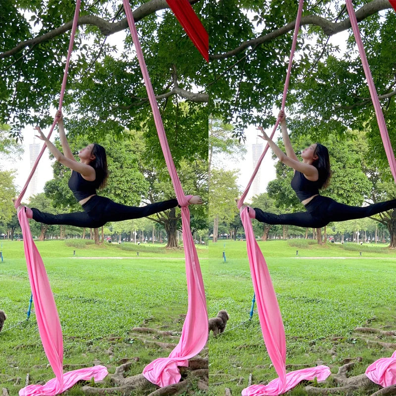 19.7 yards 18m Aerial Silks Fabric for GYM Outdoor Yoga Hammock Aerial Silk Swing Fitness Home Anti-Gravity Body Building Belt